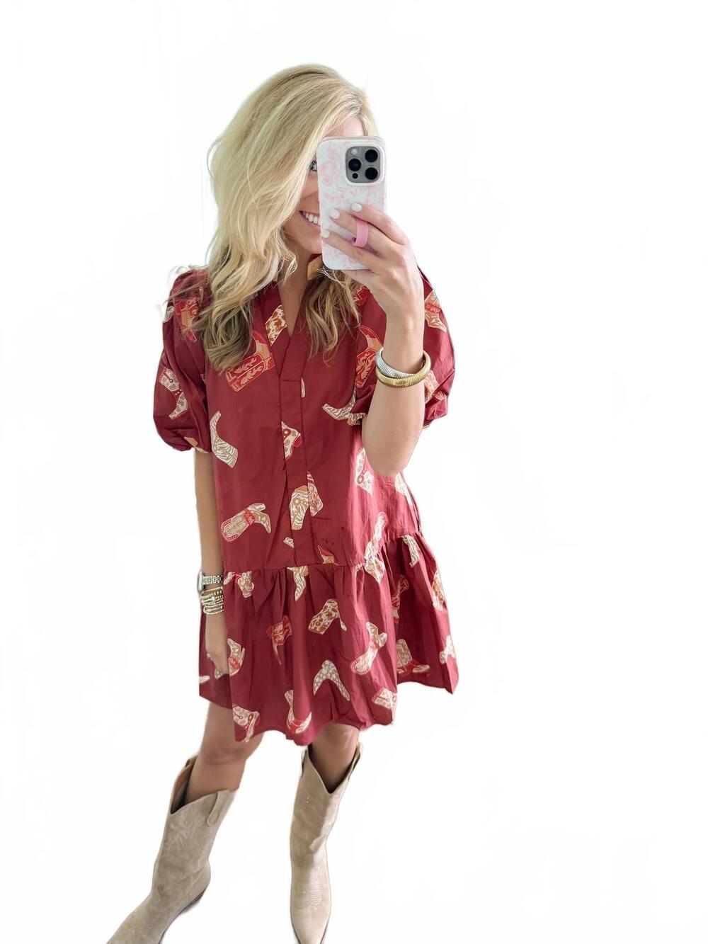 NEW THML get rowdy dress in red